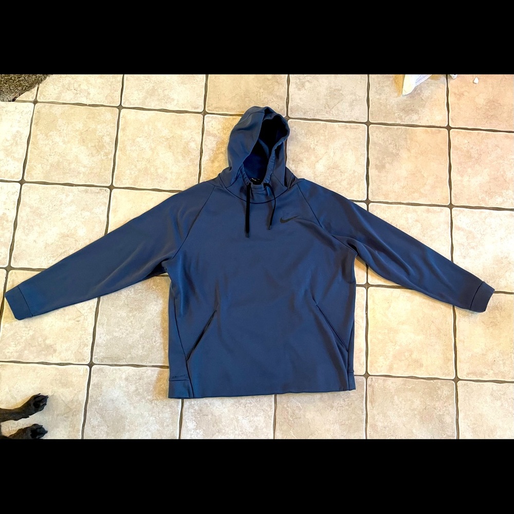 Nike mens XXL dark blue sweatshirt hoodie great condition, super warm!!